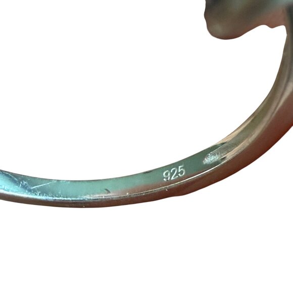 Sterling Silver Multicolor Simulated Gemstone Ring 10 - Picture 7 of 7